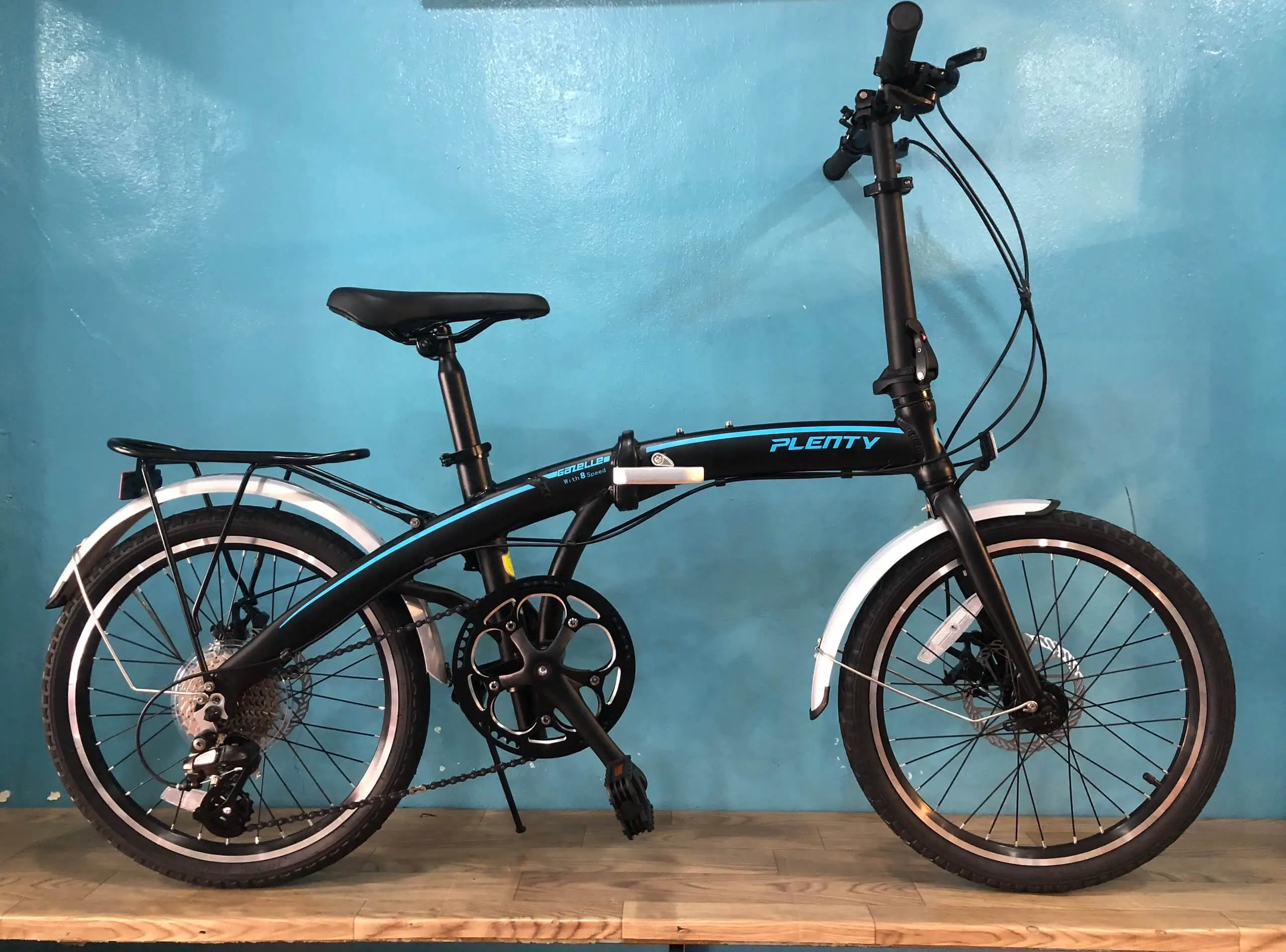 Xe Đạp Gấp 20 Inch PLENTY GAZELLE Khung Nhôm Cao Cấp - Đen Vàng