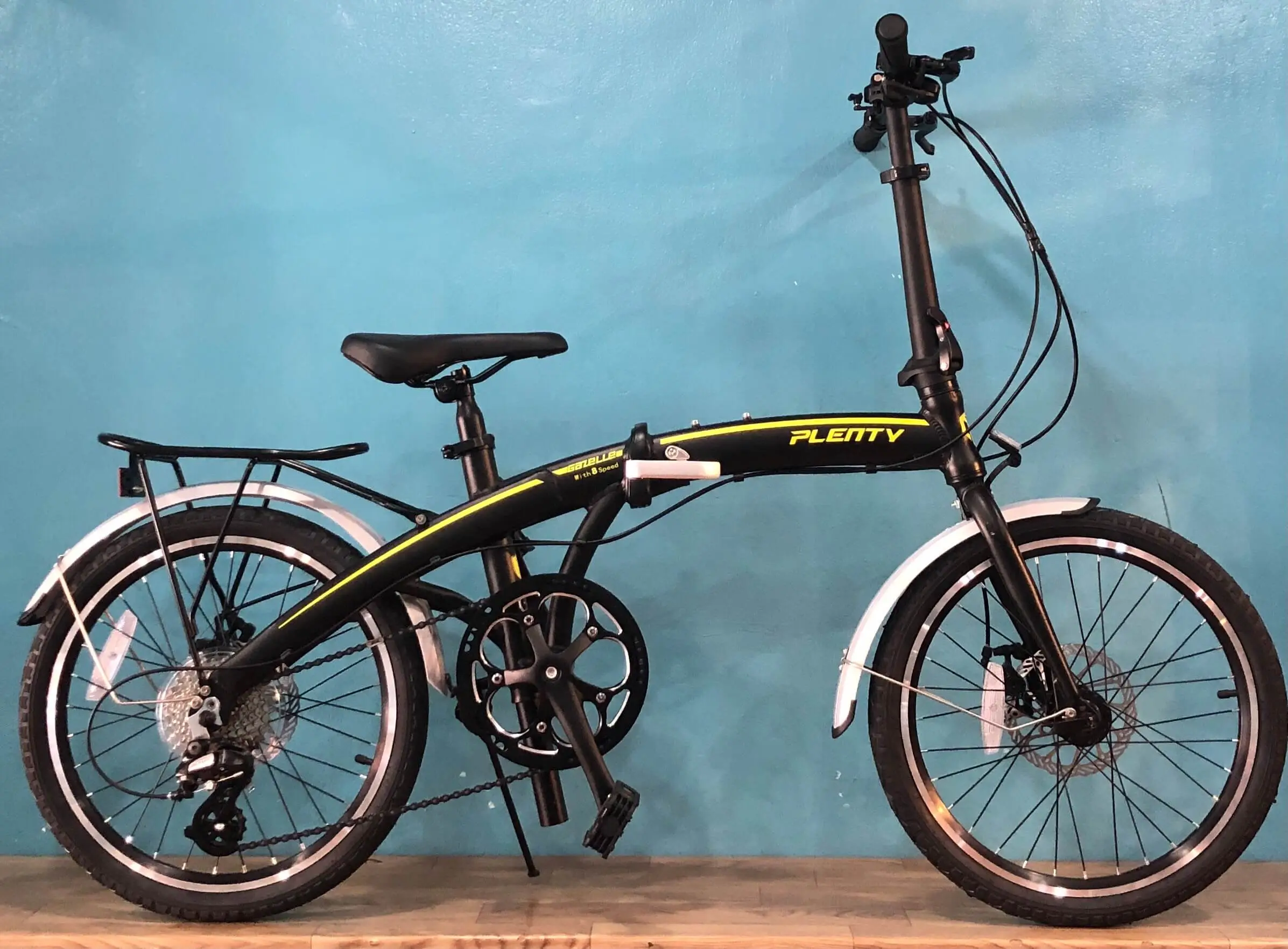 Xe Đạp Gấp 20 Inch PLENTY GAZELLE Khung Nhôm Cao Cấp - Đen Vàng