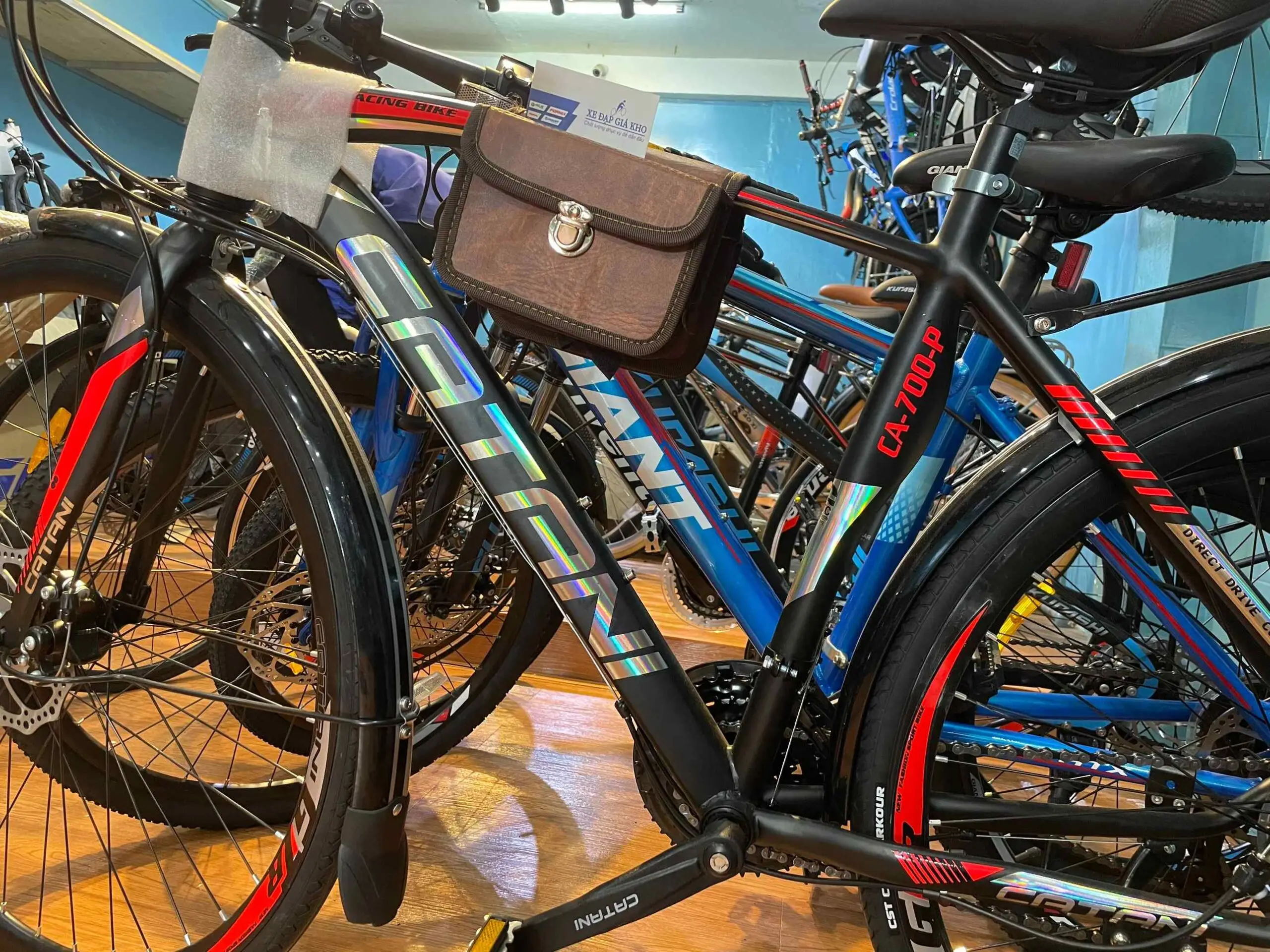 Túi Da Treo Khung Xe Đạp Đa Năng Cao Cấp