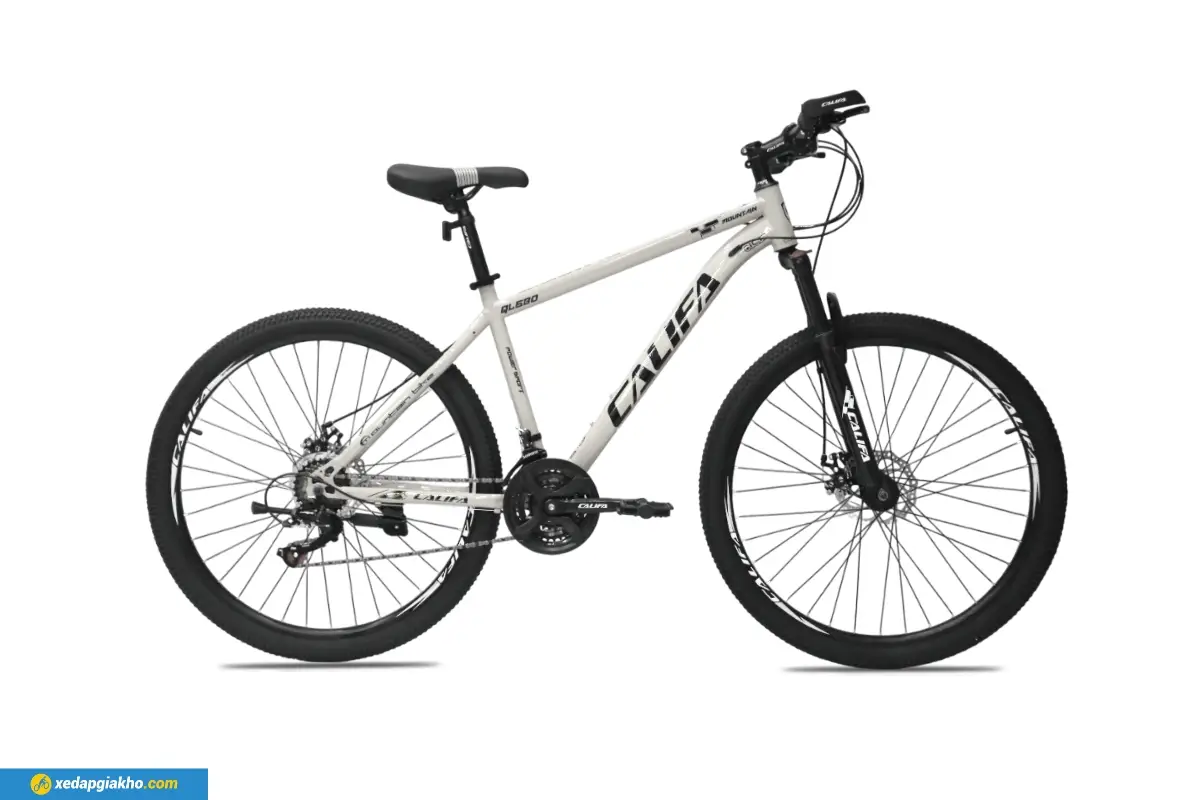 Xe Đạp Địa Hình MTB Califa QL680 27.5 inch - Phanh Đĩa, Shimano 3 Xe Đạp Địa Hình MTB Califa QL680 màu Trắng