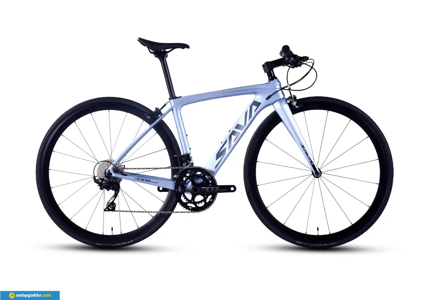 Xe Đạp Touring Sava thiết kế màu xanh xám đẹp mắt