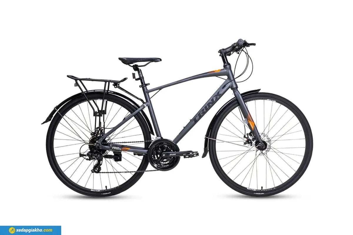 Xe Đạp Touring Trinx Free 2.4 màu ghi cam