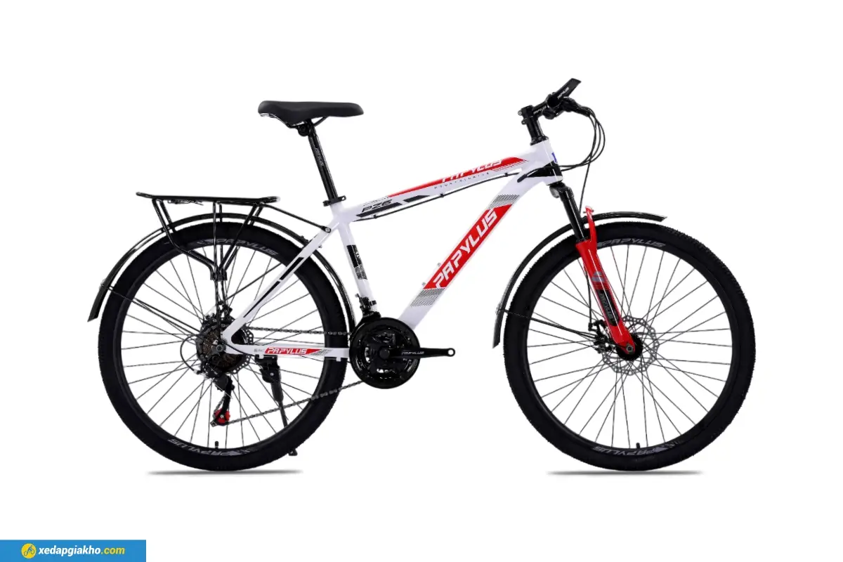 Xe Đạp Địa Hình MTB Papylus PZ6 26 Inch màu Trắng đỏ