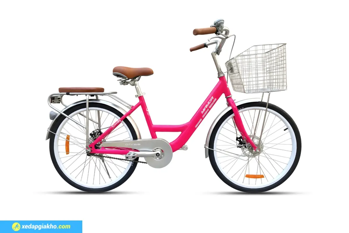 Xe Đạp Nữ Miamor Candy 24 Inch Màu Hồng