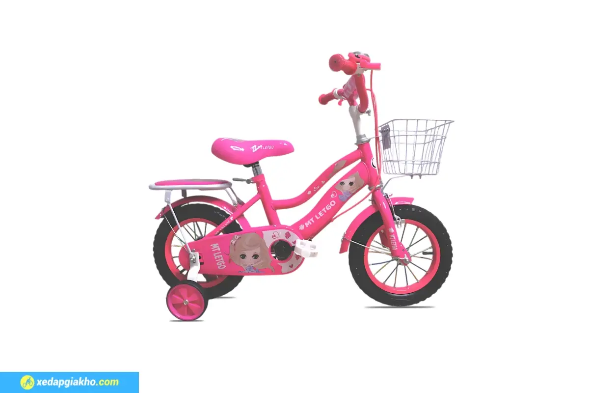 Xe Đạp Trẻ Em Bé Gái MT Letgo 12 Inch Màu Hồng