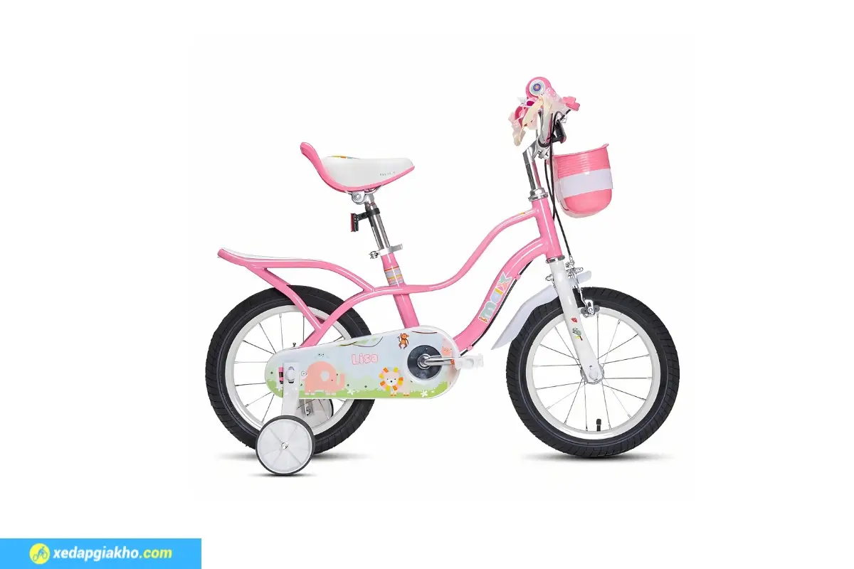 Xe Đạp Trẻ Em Bé Gái Max Bike Lisa 14 Inch màu hồng