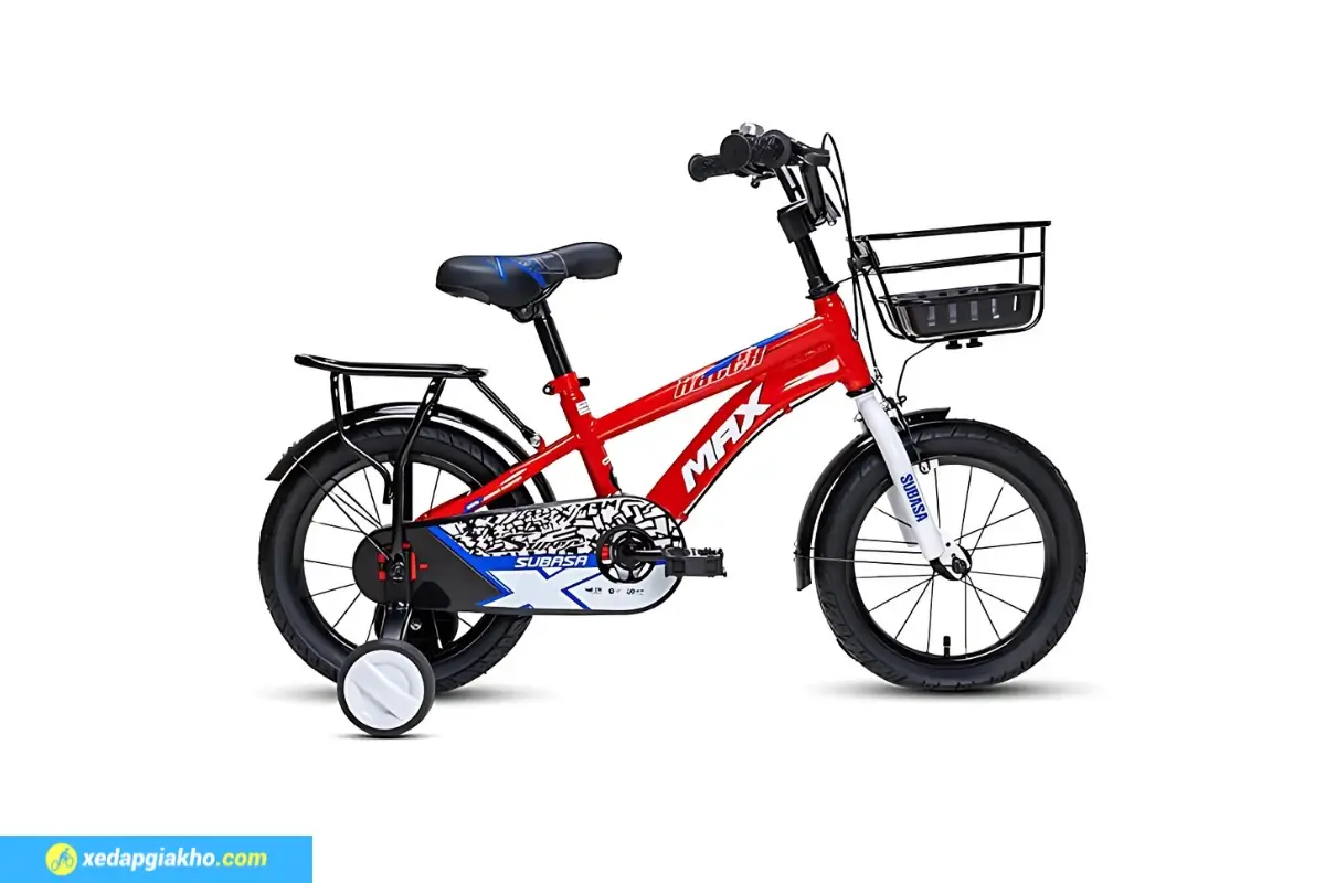 Xe Đạp Trẻ Em Bé Trai Max Bike Subasa 2 14 Inch màu đỏ