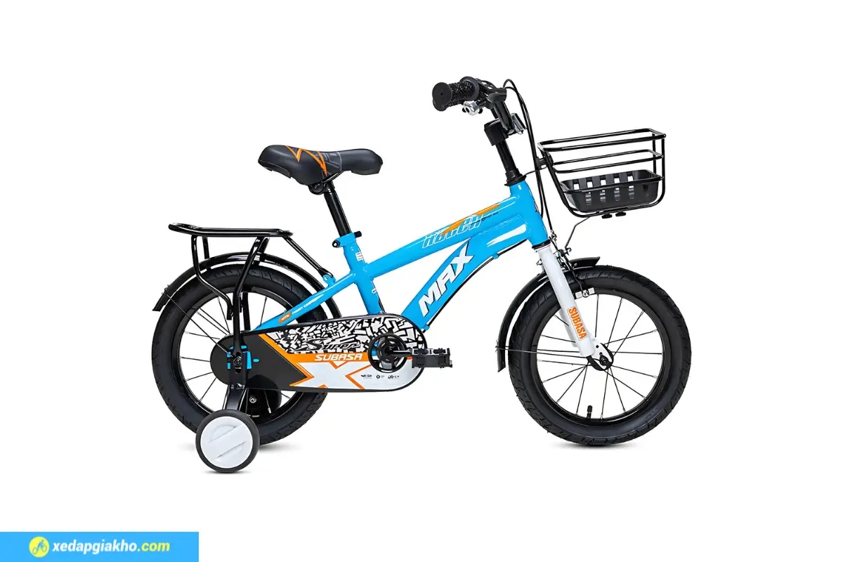 Xe Đạp Trẻ Em Bé Trai Max Bike Subasa 2 14 Inch màu xanh