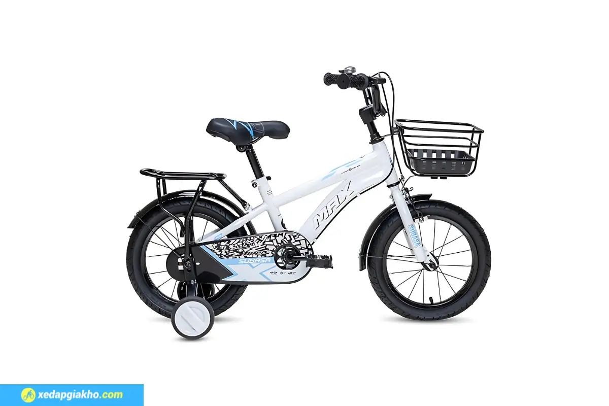 Xe Đạp Trẻ Em Bé Trai Max Bike Subasa 2 14 Inch màu trắng