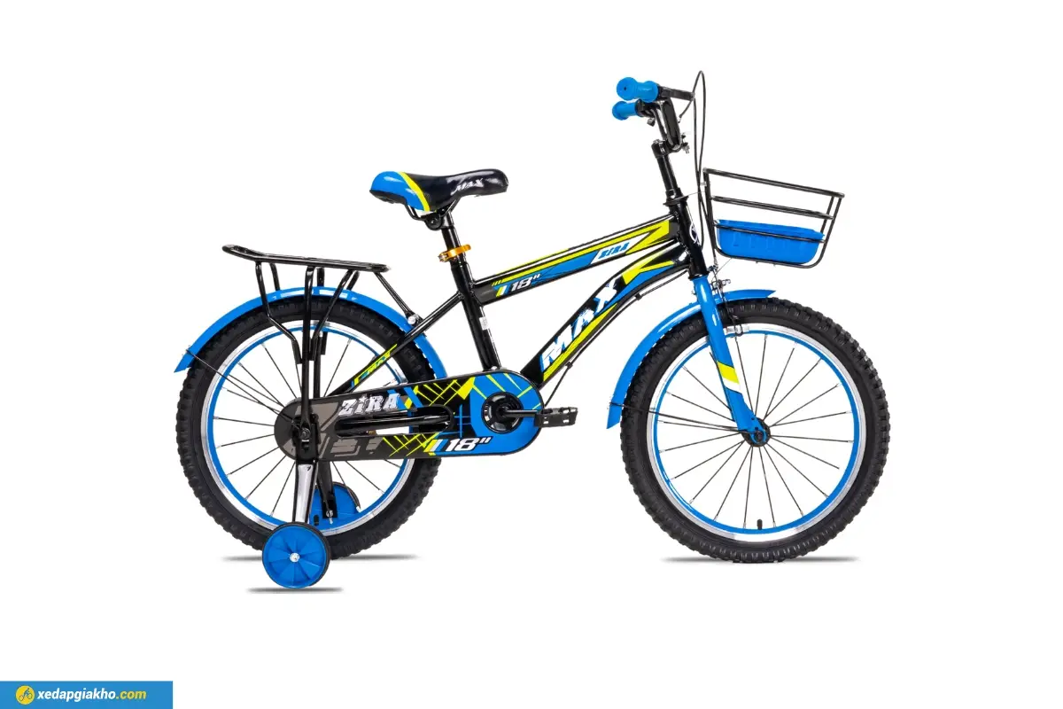 Xe Đạp Trẻ Em Bé Trai Max Bike Zira 2 18 Inch xanh dương