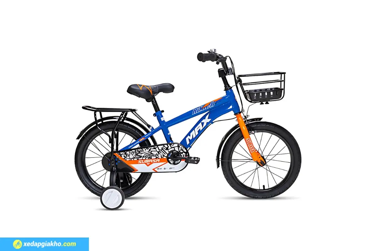 Xe Đạp Trẻ Em Bé Trai Max Bike Subasa 3 16 Inch màu xanh dương đậm