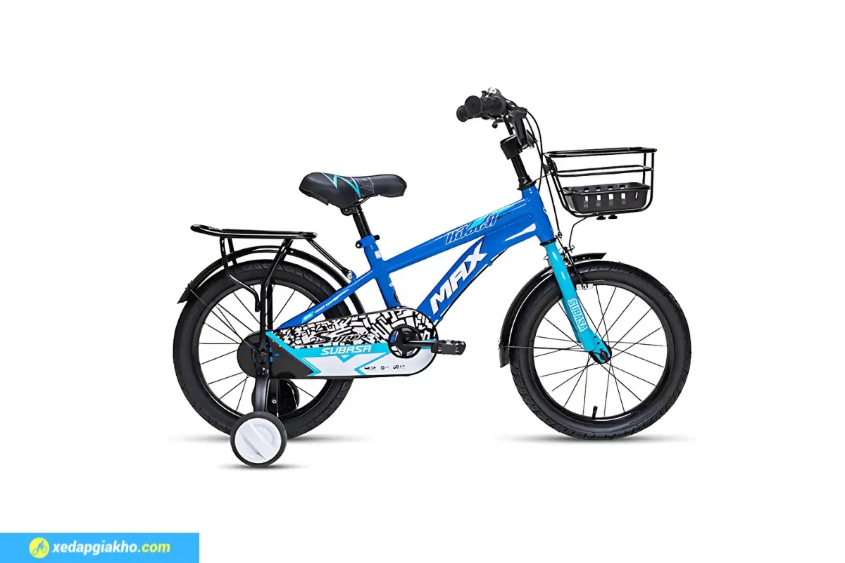 Xe Đạp Trẻ Em Bé Trai Max Bike Subasa 3 16 Inch màu xanh dương nhạt