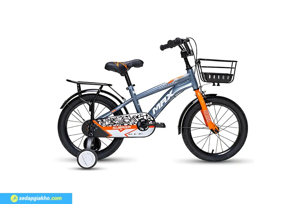 Xe Đạp Trẻ Em Bé Trai Max Bike Subasa 3 16 Inch màu xám