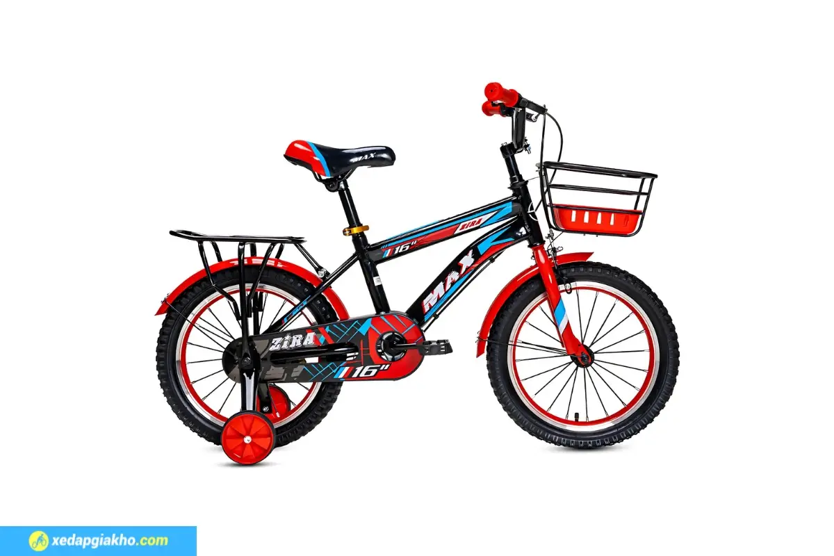 Xe Đạp Trẻ Em Bé Trai Max Bike Zira 1 16 Inch màu đỏ