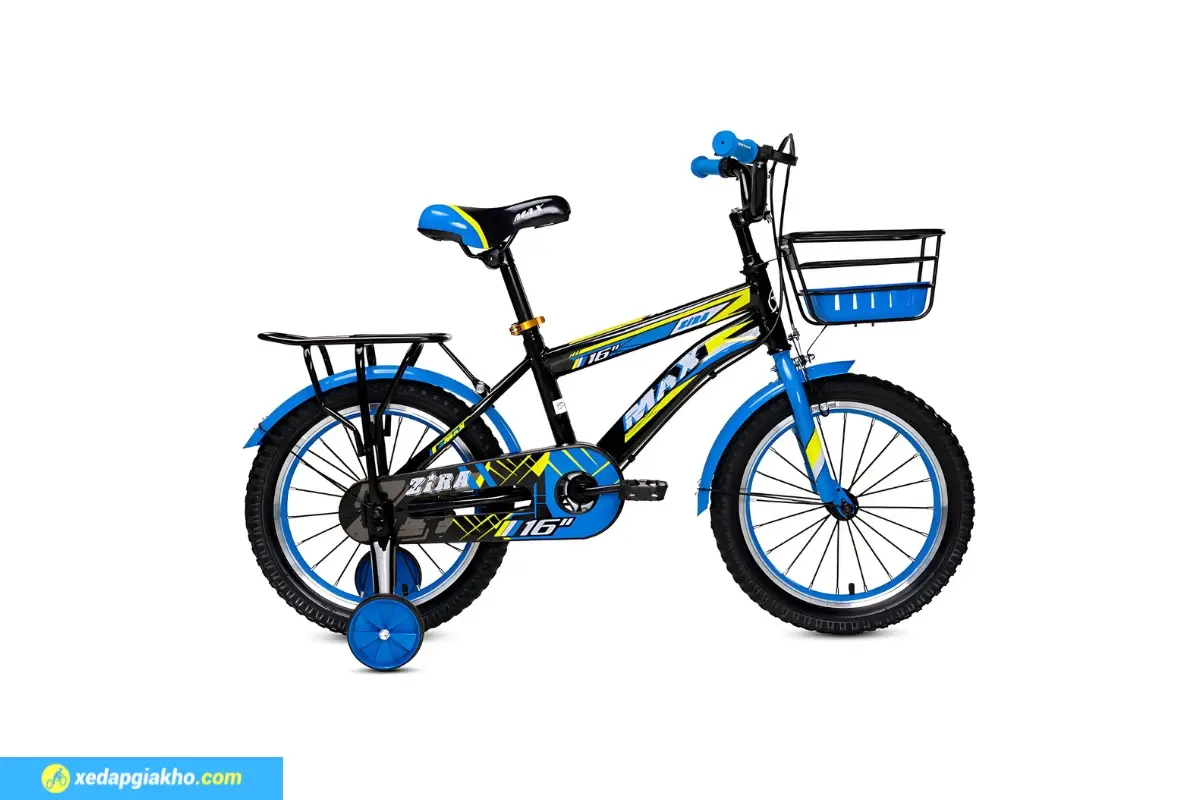 Xe Đạp Trẻ Em Bé Trai Max Bike Zira 1 16 Inch màu xanh dương