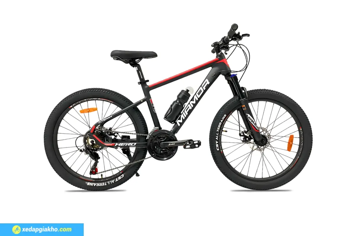 Xe Đạp Địa Hình MTB Miamor Hero 24 Inch - Khung Nhôm 3 Xe Đạp Địa Hình MTB Miamor Hero 24 Inch đen đỏ