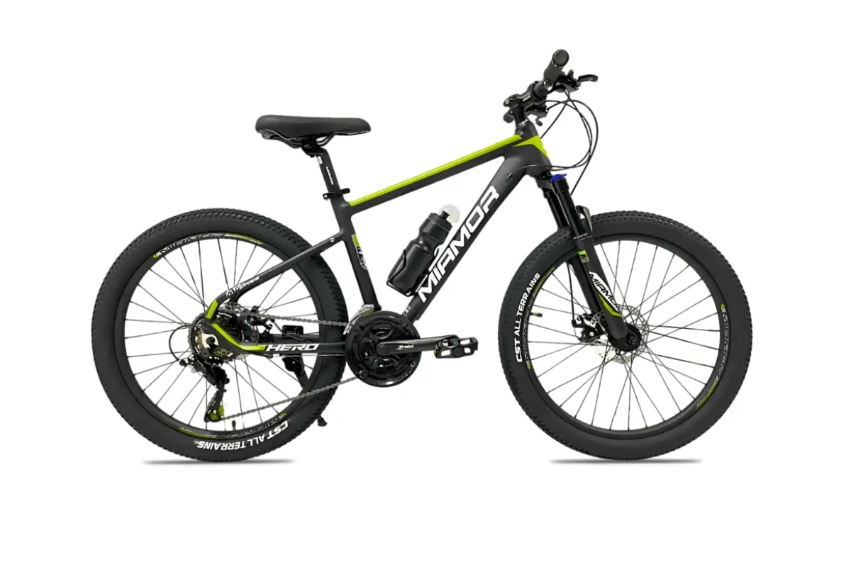 Xe Đạp Địa Hình MTB Miamor Hero 24 Inch màu đen xanh lá