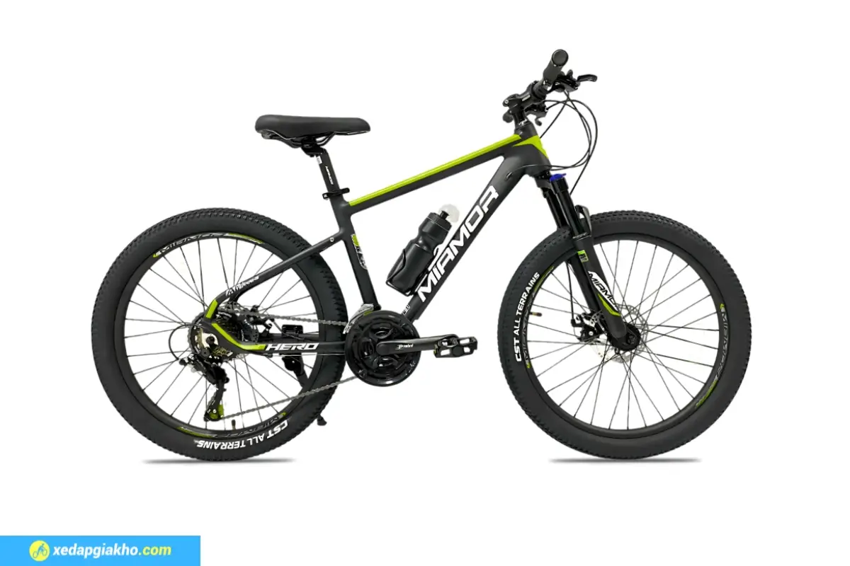 Xe Đạp Địa Hình MTB Miamor Hero 24 Inch - Khung Nhôm 2 Xe Đạp Địa Hình MTB Miamor Hero 24 Inch màu đen xanh lá