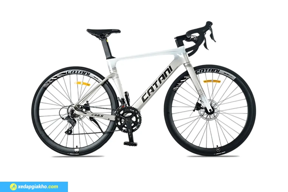 Xe Đạp Đua Catani 6.5 - Khung Nhôm, Shimano Claris 2 Xe Đạp Đua Catani 6.5 Bạc Trắng