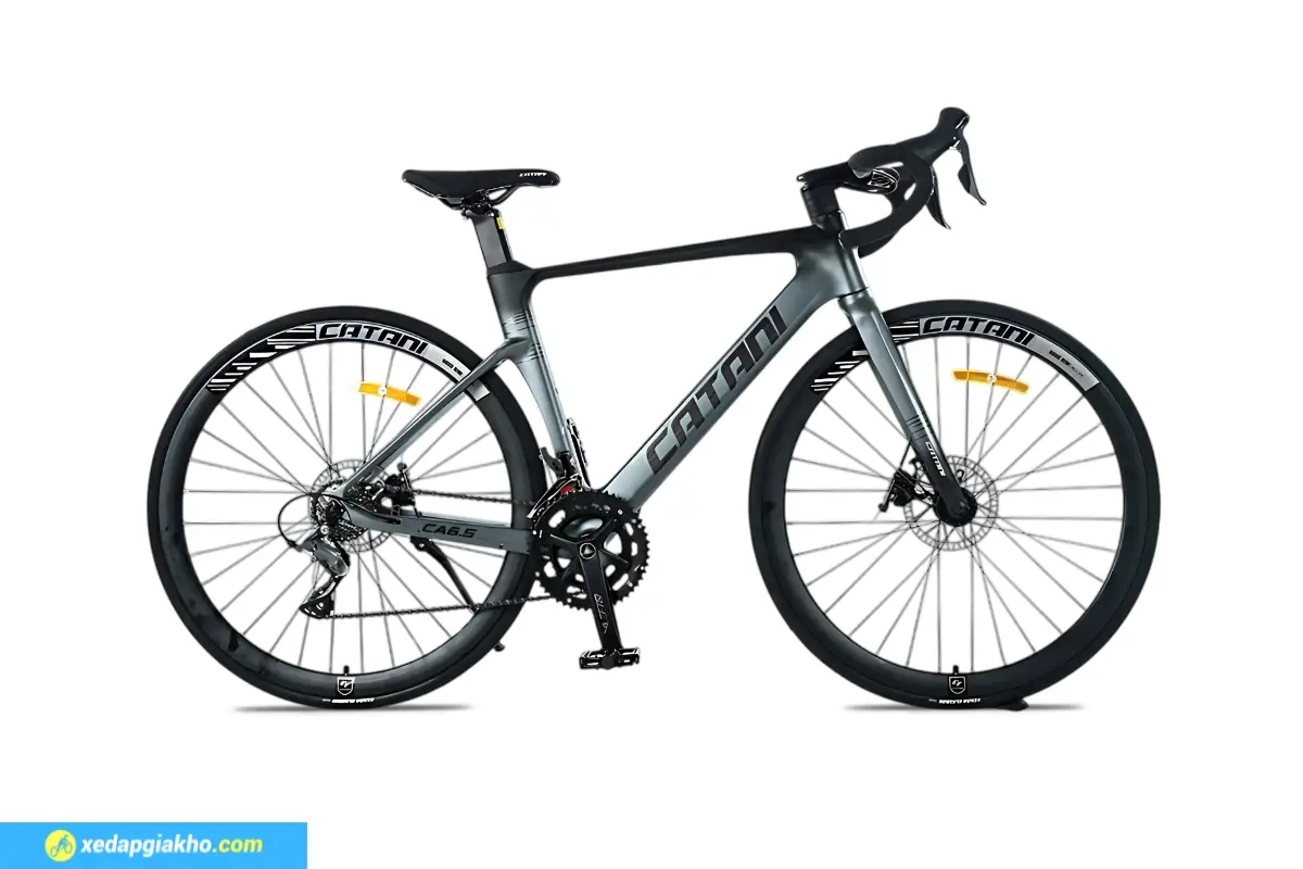 Xe Đạp Đua Catani 6.5 - Khung Nhôm, Shimano Claris 4 Xe Đạp Đua Catani 6.5 Màu Xám Đen