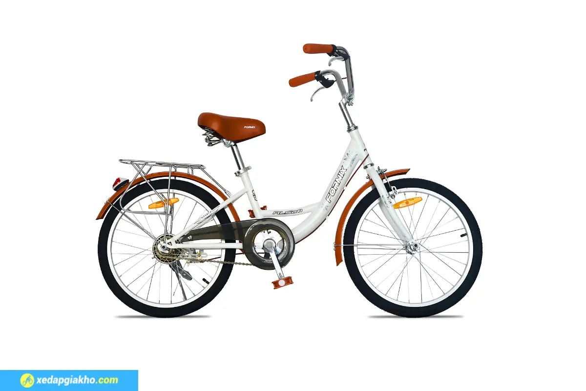 Xe đạp trẻ em bé gái Fornix ALS20 màu trắng