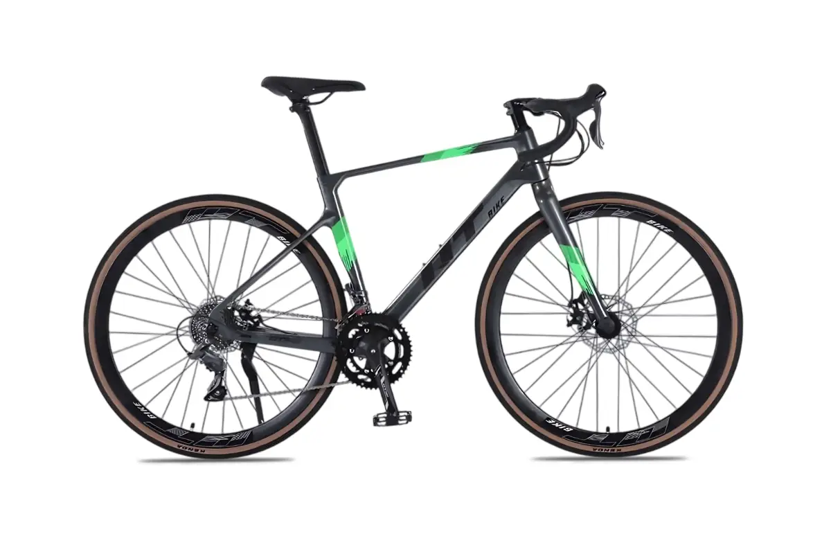 Xe Đạp Đua QT GTS700 màu ghi xanh lá