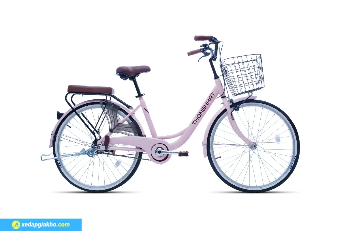 Xe Đạp Nữ Thống Nhất LD 26 Inch Màu Hồng