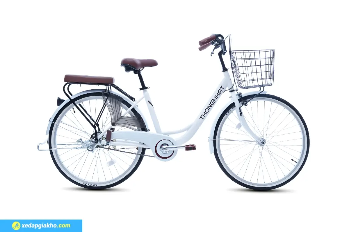 Xe Đạp Nữ Thống Nhất LD 26 Inch Màu Trắng