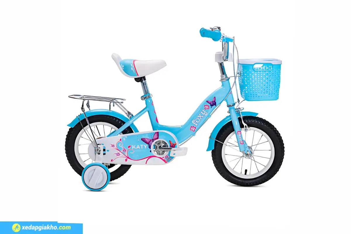 Xe Đạp Trẻ Em Bé Gái Foxy Katy 1 12 Inch màu xanh dương