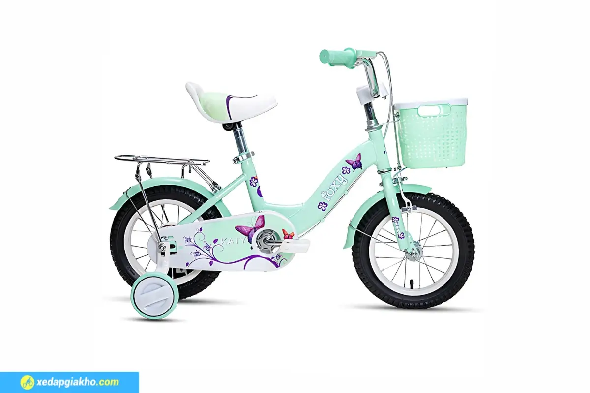 Xe Đạp Trẻ Em Bé Gái Foxy Katy 1 12 Inch màu xanh lá
