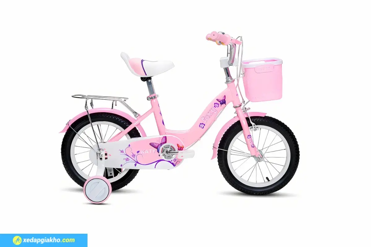 Xe Đạp Trẻ Em Bé Gái Foxy Katy 2 14 Inch màu hồng