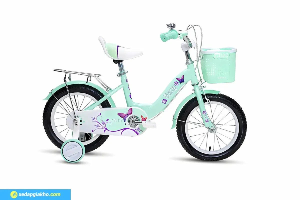 Xe Đạp Trẻ Em Bé Gái Foxy Katy 2 14 Inch màu xanh lá