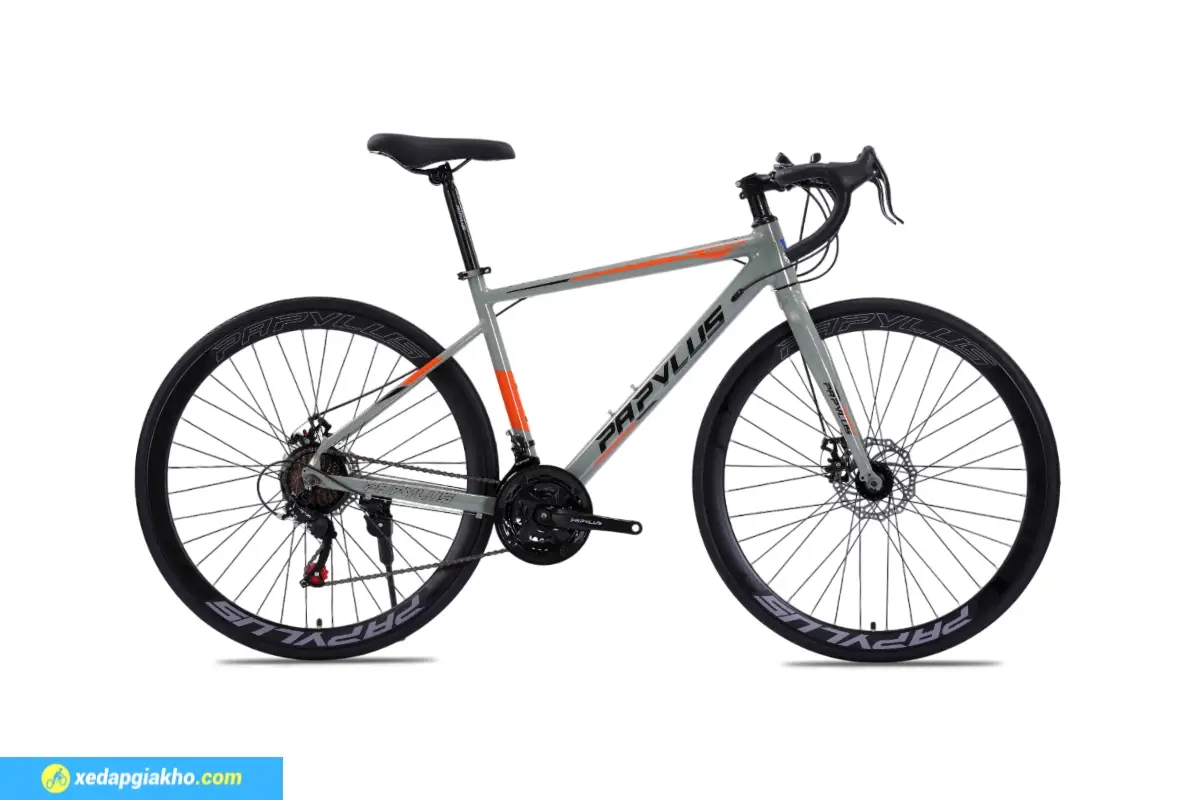 Xe Đạp Đua Papylus PR600 Màu Xám Xi Măng Cam