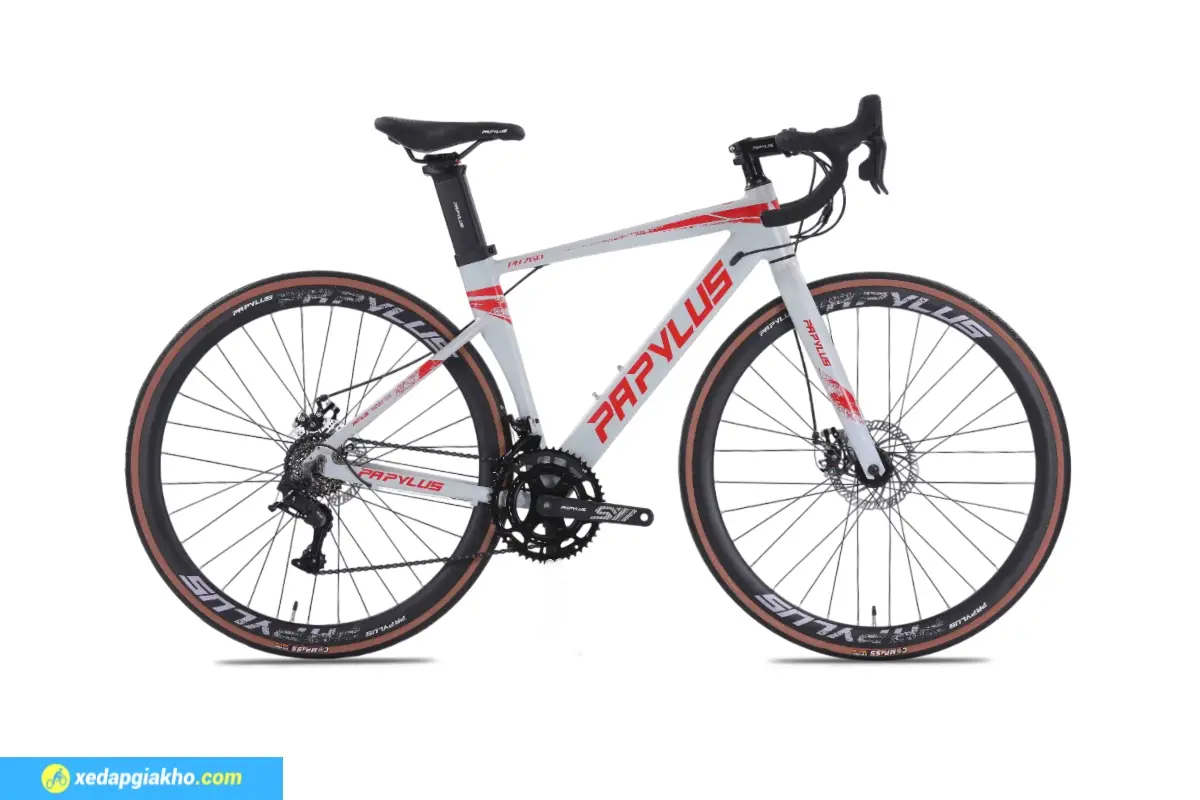 Xe Đạp Đua Papyplus PR760 Màu Ghi Sứ