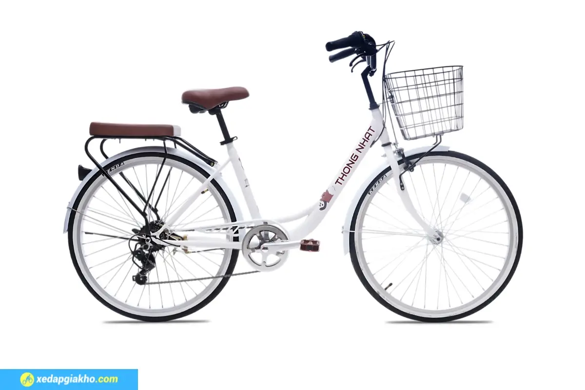 Xe Đạp Nữ Thống Nhất LD 26 Bears (Có Đề) 26 Inch Màu Trắng