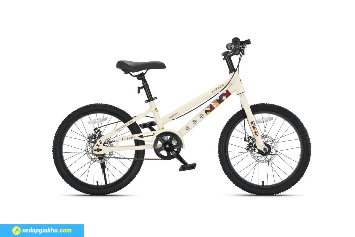 Xe Đạp Trẻ Em Bé Trai Qitong Gason 20 Inch Màu Trắng