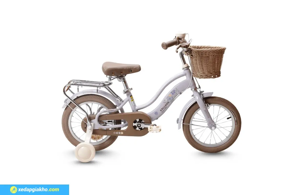 Xe Đạp Trẻ Em Raccoon Nina 14 Inch Màu Tím