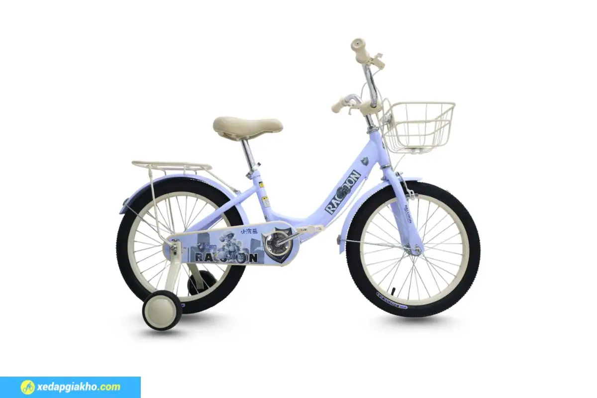 _Xe Đạp Trẻ Em Raccoon Tina 18 Inch Màu Tím
