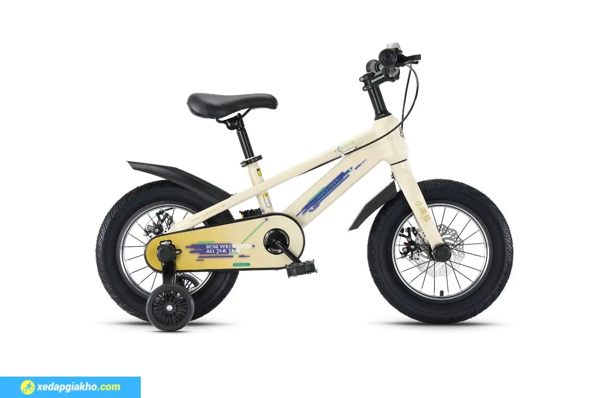 Xe Đạp Trẻ Em Raccoon Tyson 14 Inch Màu Trắng