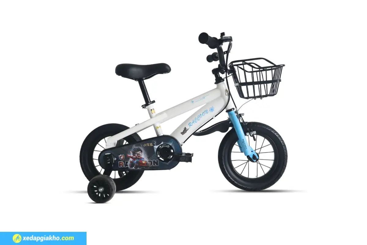 Xe Đạp Trẻ Em Raccoon Jason 12 Inch 5 Xe đạp Raccoon Jason 12 inch màu trắng