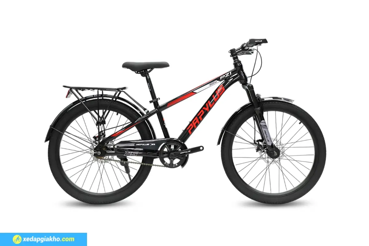 Xe Đạp Địa Hình MTB Papylus PZ1 24 Inch Màu Đen Đỏ