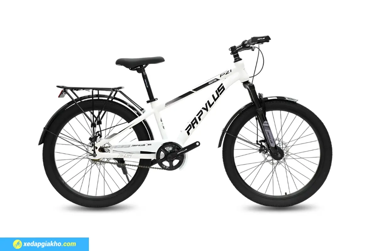 Xe Đạp Địa Hình MTB Papylus PZ1 24 Inch Màu Trắng Đen