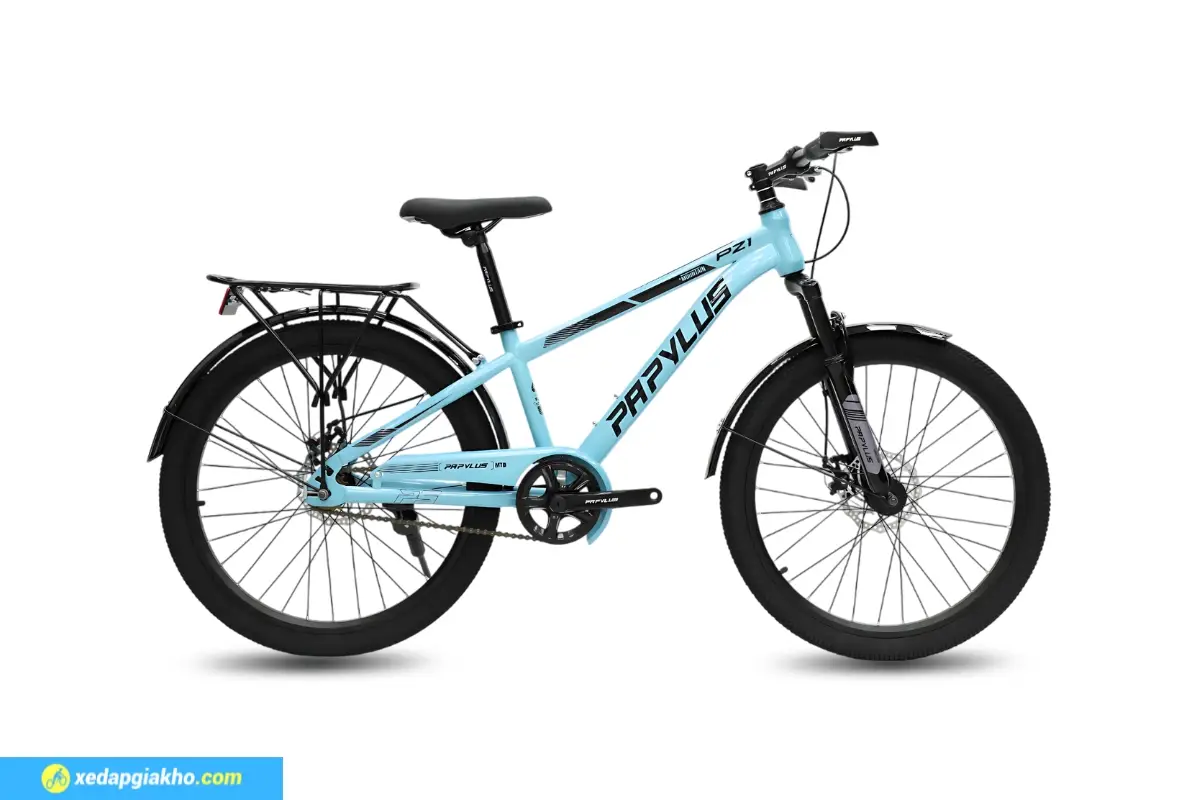 Xe Đạp Địa Hình MTB Papylus PZ1 24 Inch Màu Xanh Cyan