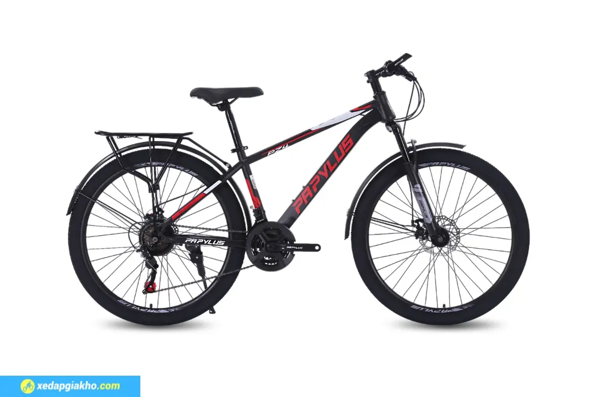 Xe Đạp Địa Hình MTB Papylus PZ4M 26 Inch 6 Xe Đạp Địa Hình MTB Papylus PZ4M 26 Inch đen đỏ