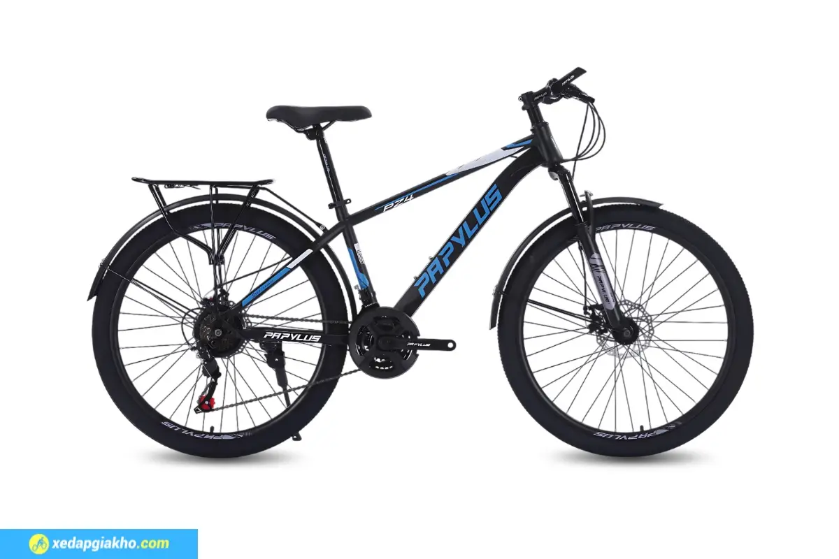 Xe Đạp Địa Hình MTB Papylus PZ4M 26 Inch 5 Xe Đạp Địa Hình MTB Papylus PZ4M 26 Inch đen xanh
