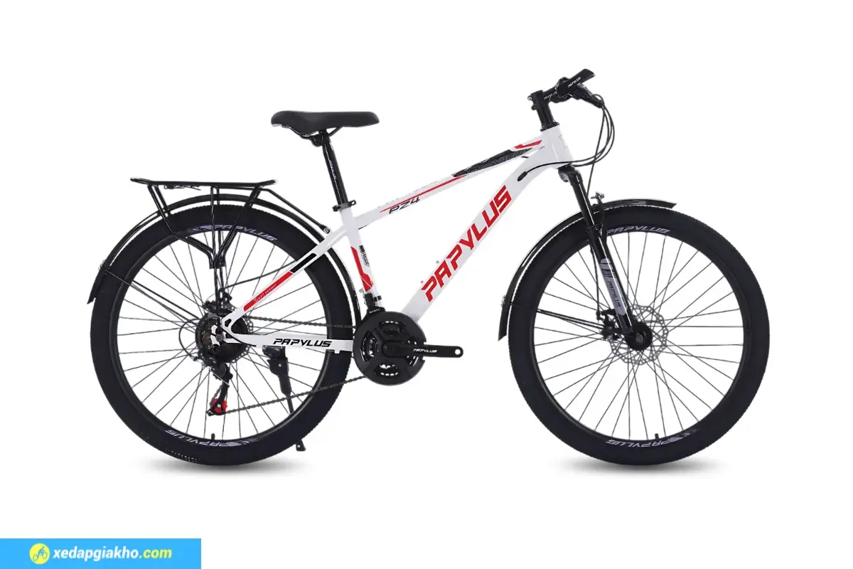 Xe Đạp Địa Hình MTB Papylus PZ4M 26 Inch 3 Xe Đạp Địa Hình MTB Papylus PZ4M 26 Inch trắng đỏ