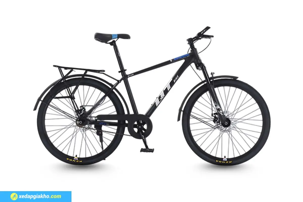 Xe Đạp Địa Hình MTB QT Bike QT140 24 Inch Đen Xanh Dương