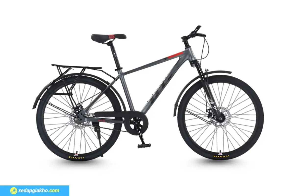 Xe Đạp Địa Hình MTB QT Bike QT160 26 Inch Ghi Đỏ
