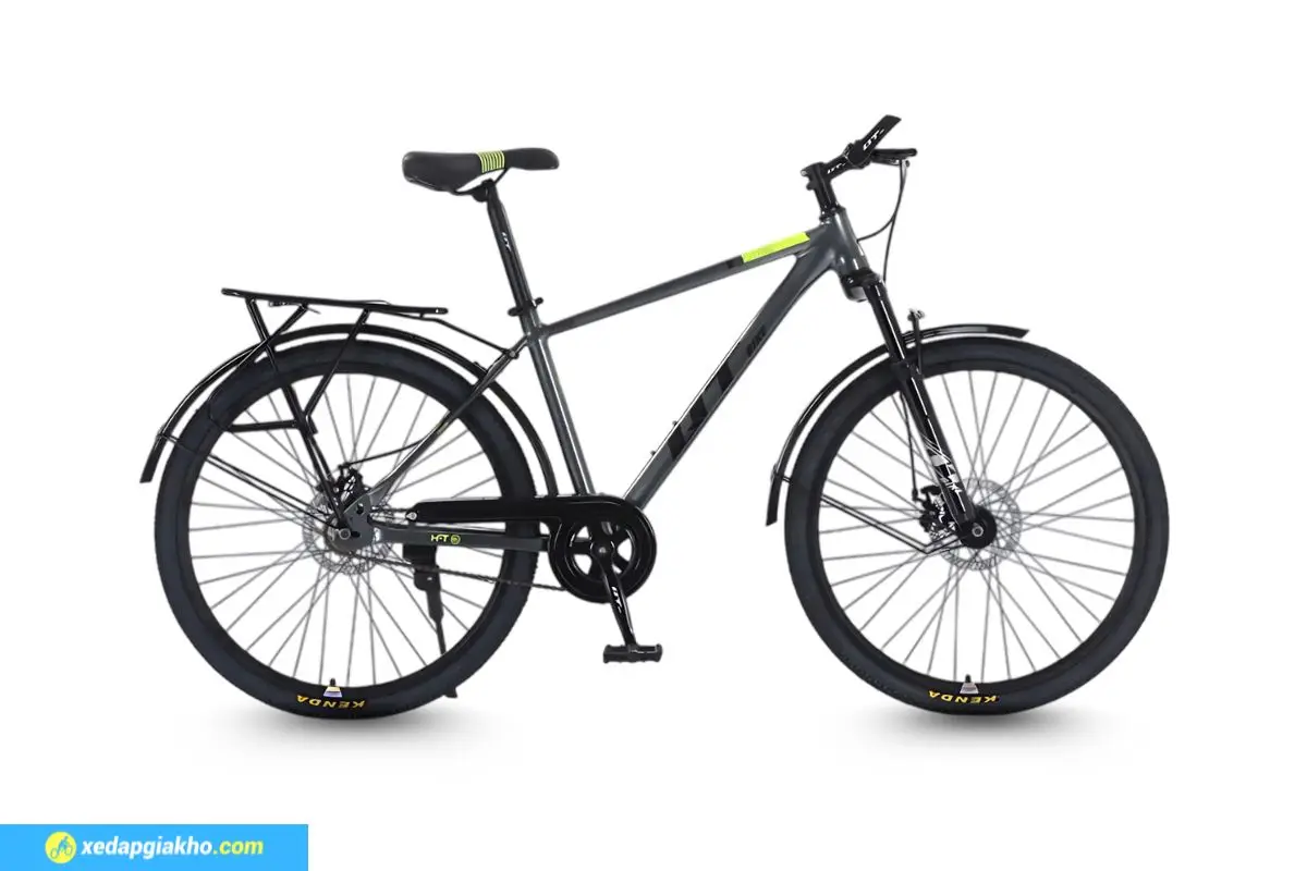 Xe Đạp Địa Hình MTB QT QT140 24 Inch Ghi Xanh Lá
