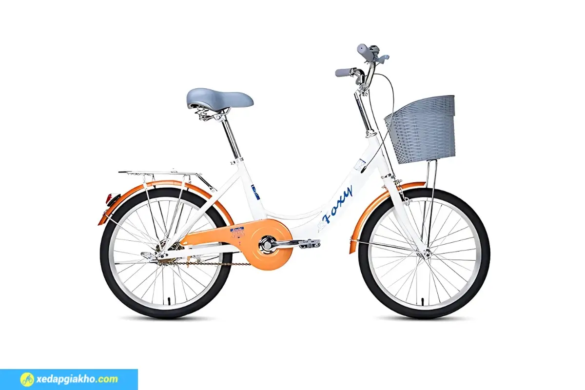 Xe Đạp Trẻ Em Bé Gái Foxy Linda 1 20 Inch Màu Trắng